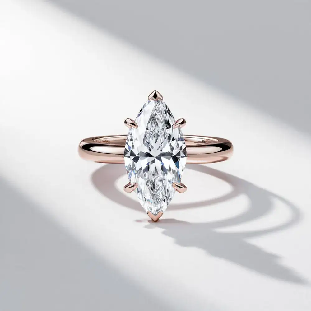 טבעת אירוסין, יהלום מעבדה בחיתוך מרקיזה