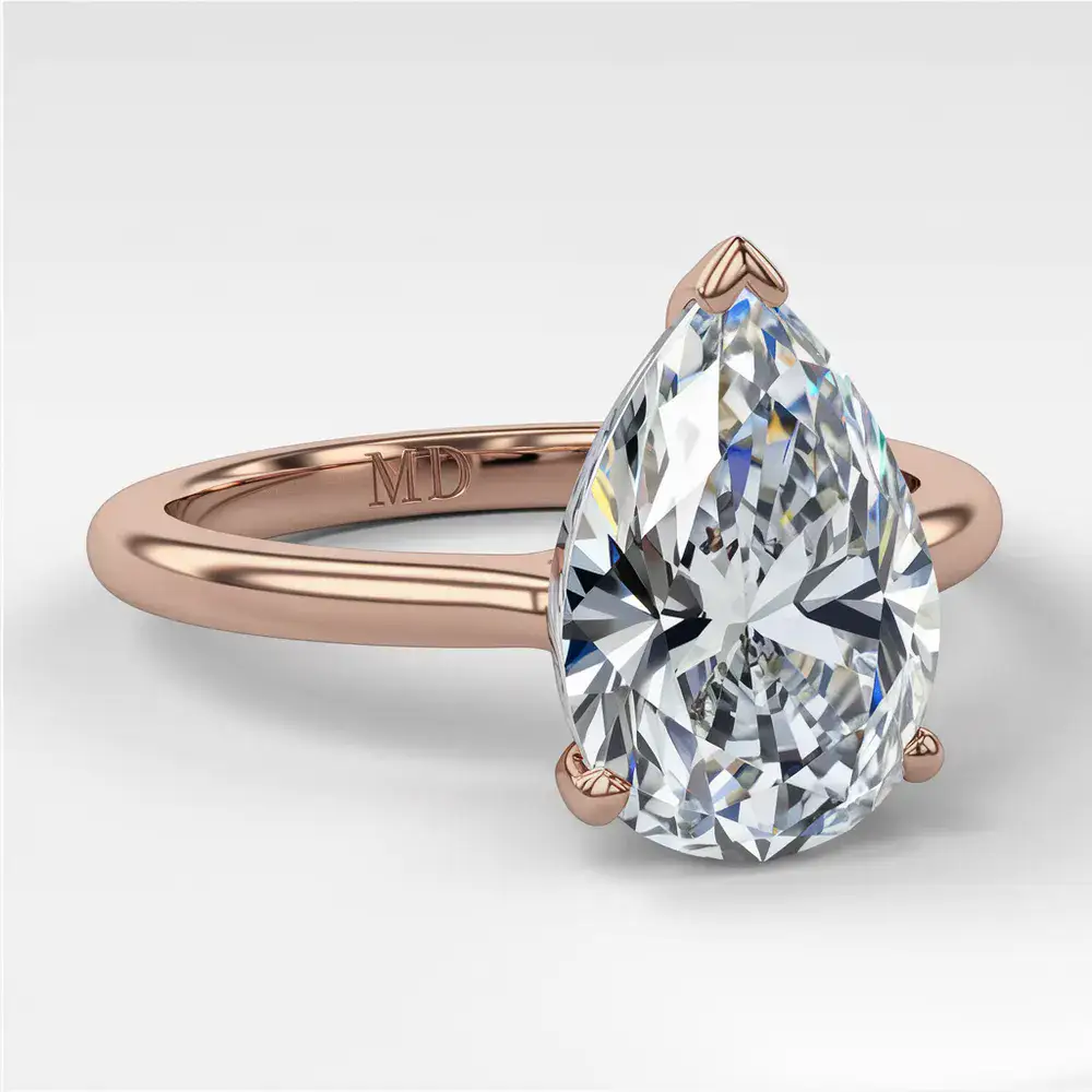 טבעת אירוסין, יהלום מעבדה בחיתוך טיפה