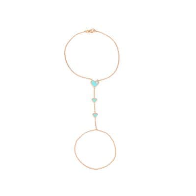 צמיד טבעת לבבות