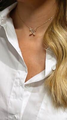 שרשרת מליז Meliz's flower - פרח משובץ