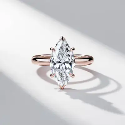 טבעת אירוסין, יהלום מעבדה בחיתוך מרקיזה