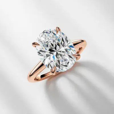 טבעת אירוסין, יהלום מעבדה בחיתוך אובל