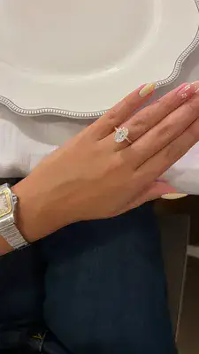 טבעת אירוסין, יהלום מעבדה בחיתוך אובל