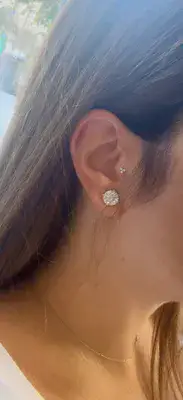 עגילי יהלום מעבדה 3 קראט